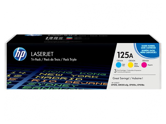 Toner CLJ CP1215 3-Pack CMY CF373AM 