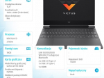 Notebook Victus 15-fa0989nw  DOS/15 i5-12450H/512/16/RTX3050 804D9EA